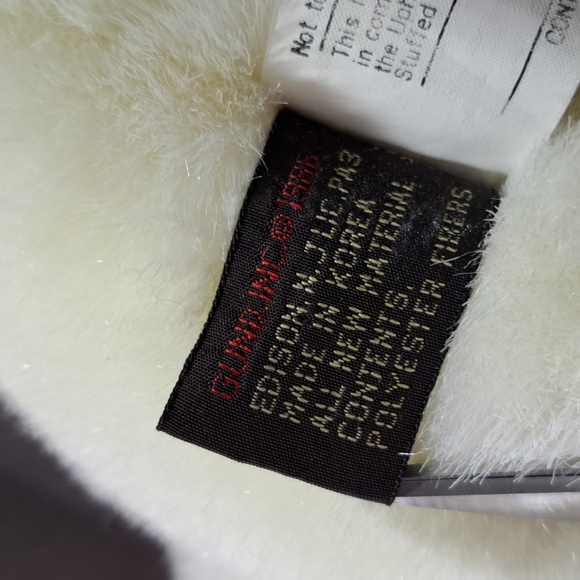 Vintage Gund Collector's Classic White Snowshoe Bunny Rabbit Plush VG- 11" 1986 - Picture 12 of 14